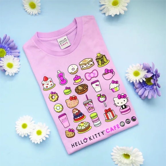 Sanrio Hello Kitty Cafe Van Exclusive Sweets T-Shirt - Picture 4 of 5